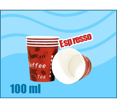 Kaffeebecher Espresso 100 ml braun