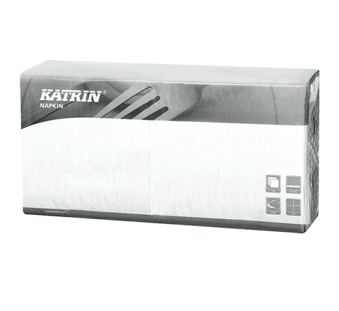 KATRIN Servietten 2. Lagig WEIß 33 cm