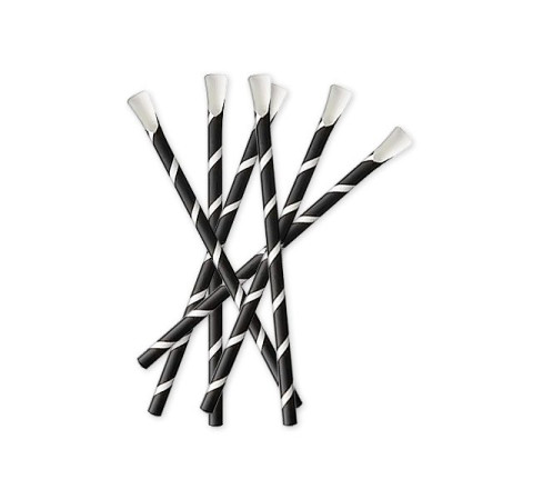 Trinkhalm mit Löffel -Papier Pure - Ø 8 mm -20 cm - 125er Pack