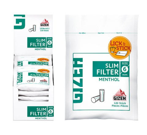 GIZEH Slim Filter Menthol