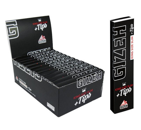 Gizeh Black "King Size Slim + Tips