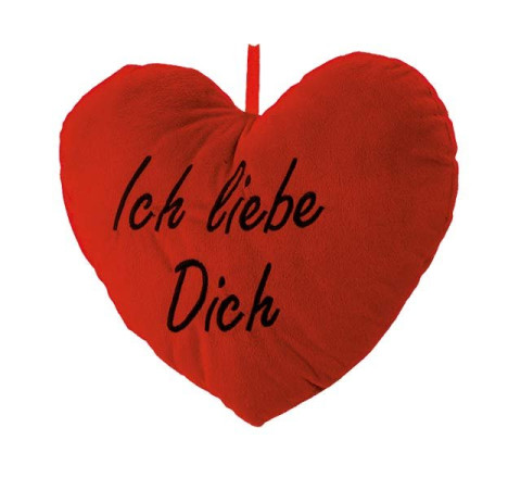 Plüsch-Herz "Ich liebe Dich" 33 x 25cm - 2237