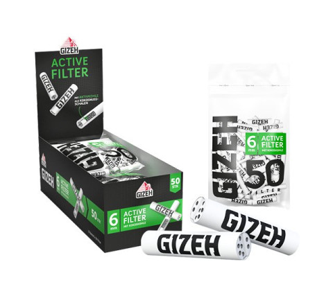 Gizeh Black Active Filter - 6 mm - 10 x 50er Tüte