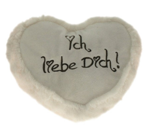 Plüsch-Herz "Ich liebe Dich" Creme - 40cm