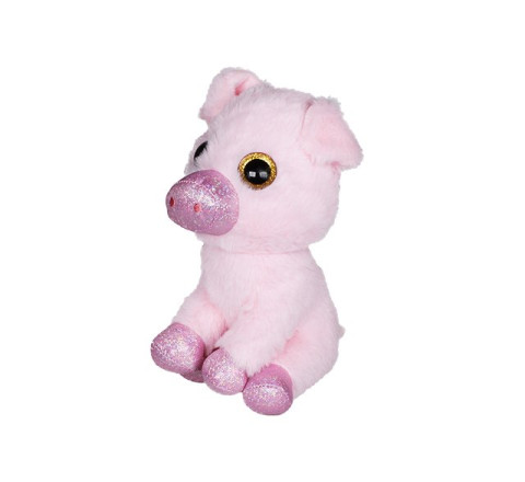 Plüsch-Schwein "Rosa" mit Glitzeraugen - 25 cm