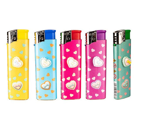 Lux E.-Fzg "Heart Emblem piezo Soft Flame" - 25er