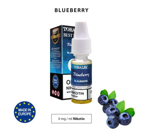 TobaliQ Liquid " Blueberry"  0 mg
