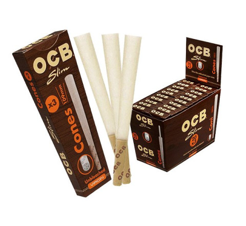 OCB Premium "Slim Cones Unbleached" vorgerollt
