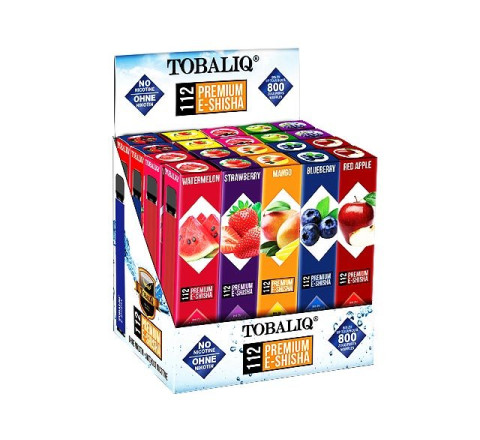 TobaliQ E-Shisha "20er Mix Display" - 700 Züge - OHNE NIKOTIN