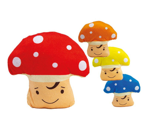 Plüsch-Pilz "Plinti" - 2D m. Gesicht - 14 cm
