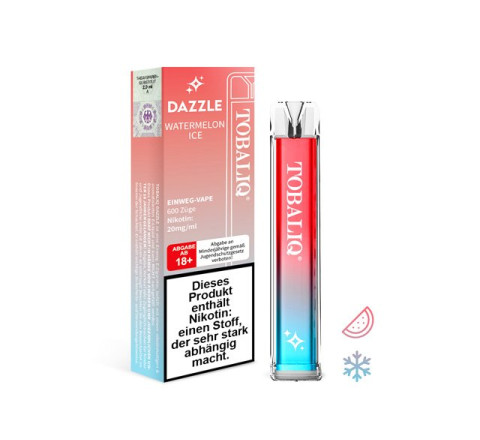 TobaliQ E-Shisha "DAZZLE" - Watermelon Ice - 600 Züge - 20 mg Nikotin