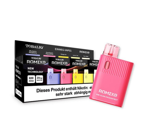 TobaliQ E-Shisha "Romix Q" - Mix Display - 600 Züge - 20 mg Nikotin