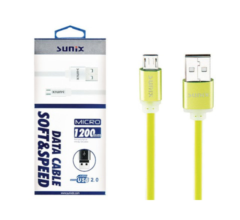 SUNIX- SC-04 - MICRO- USB - farbig sortiert - SilikonKabel - 1,2m