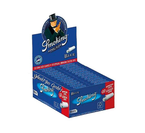 Smoking "Blue King Size - 33 Blatt + 33 Tips"
