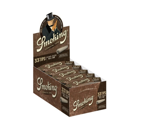 Smoking BROWN King Size SLIM Conical Tips 33 Stck
