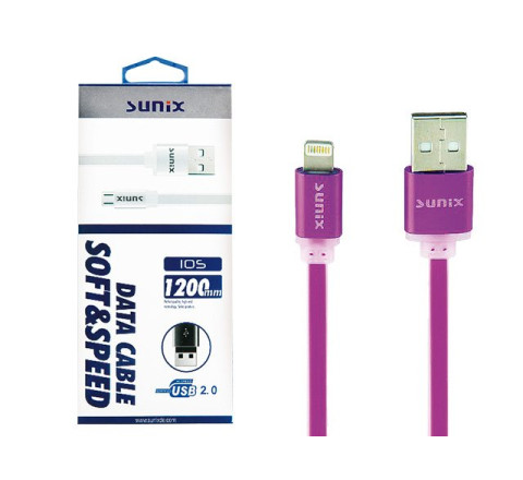 SUNIX- SC-03 - IOS-Apple - farbig sortiert - SilikonKabel - 1,2m