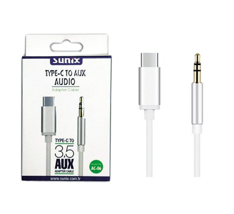 SUNIX-AC-06  "TYP C zu AUX Audio" - 1m