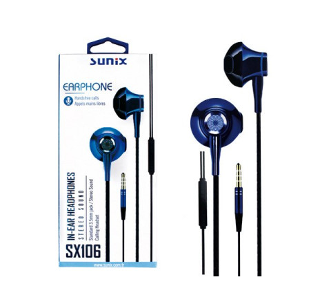SUNIX- SX106 - DUNKELBLAU -  In-Ear Headphones  - 3,5mm