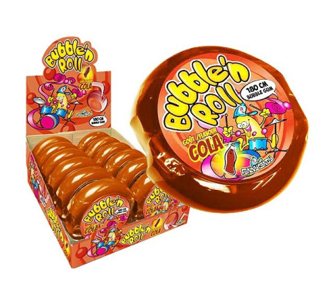 "Bubble ´n Roll" Kaugummirolle - Cola - Durchmesser 8 cm - 58 g