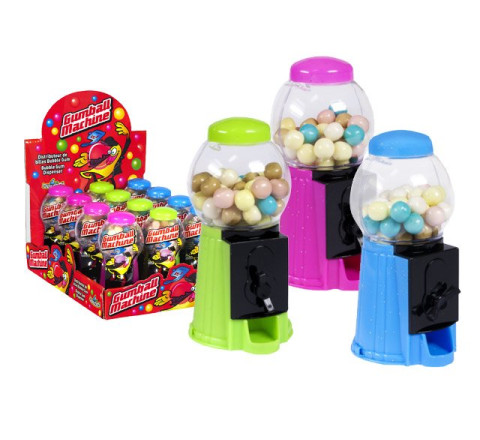 Gumball Mashine - Kaugummiautomat - 3 Farben - 13 cm - 40 g