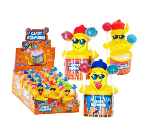 "Candy Drummer" - Lollipop + Puder - 10 cm - 20 g