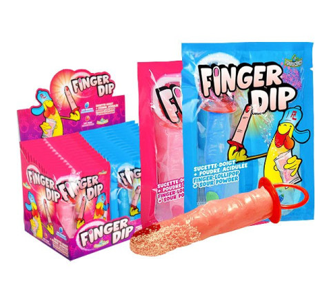 "Finger Dip" - Finger-Lollipop + Puder - 14 cm - 40 g