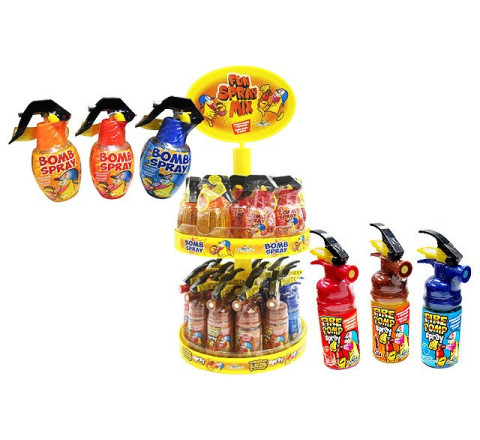 "Fun Spray Mix" - Fire Pomp Spray 58g - Bomb Spray 57g - 55teilig