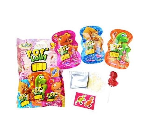Tripack - Dino Pop Lolly - 3D Lolly - 48 g