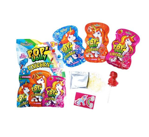 Tripack - Unicorn Pop Lolly - 3D Lolly - 48  g