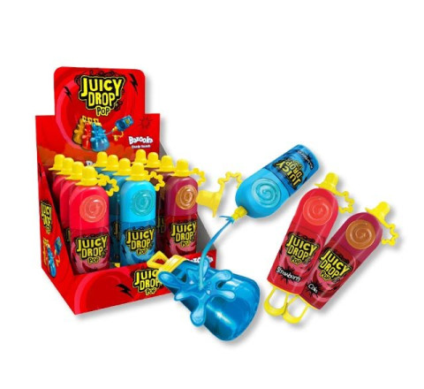 Bazooka Juicy Drop Pop - Lutscher m. Candy Gel - 26 g