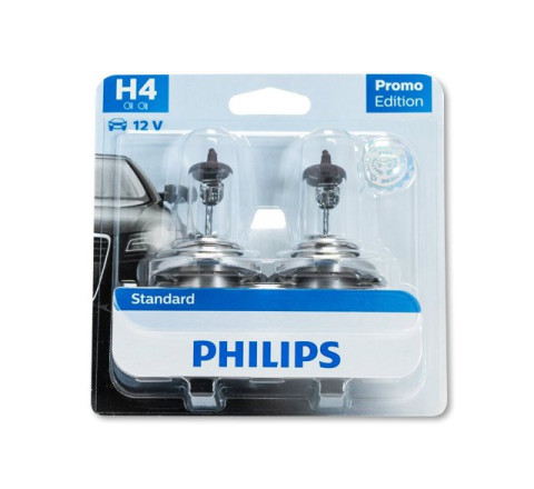 Philips H4 Standard  - Doppelblister - 12 V 60/55 W