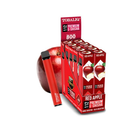 TobaliQ E-Shisha "Red Apple" - 700 Züge - OHNE NIKOTIN