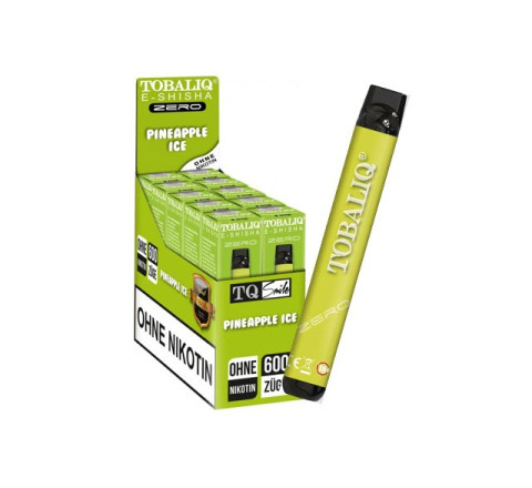 TobaliQ E-Shisha "Pineapple Ice" - 600 Züge - "Ohne Nikotin"