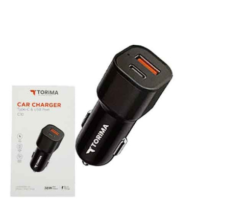 TORIMA C10 38W Type-C-USB Dual-Port - KFZ Ladegerät