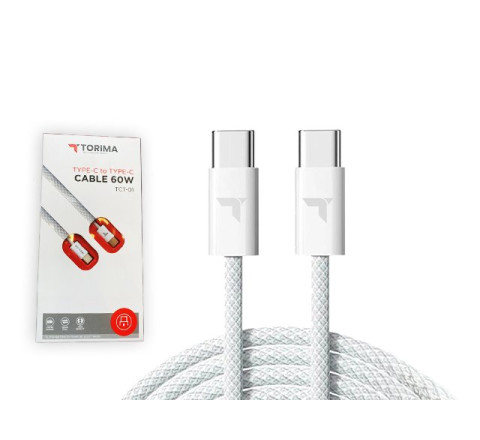 TORIMA TCT-01 Ladekabel 60W (geflochten) Type-C to Type-C