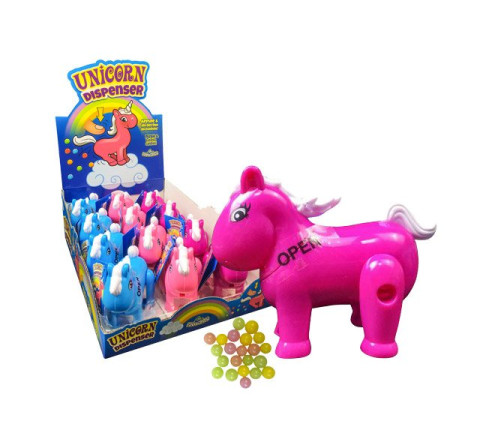 "Unicorn Dispenser " - mit Süßigkeiten - 7,5 cm - 5 g
