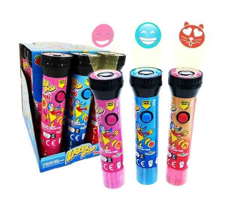 Laser Pop "Emoti" - Emoji Lampen mit Lutscher -12er Display