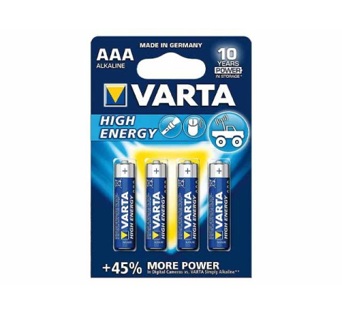 Varta High Energy (Blau), Micro AAA 4903, 4er Blister
