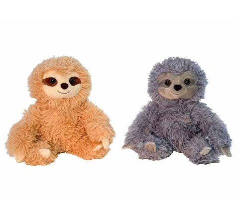 Plüsch-Faultier "Fridolin" sitzend - 28cm - grau und beige