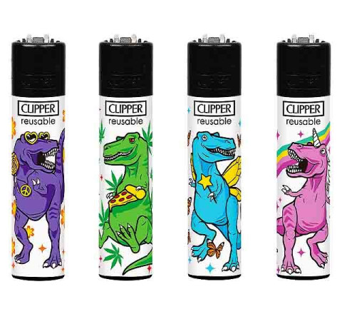 Clipper Feuerzeug "Kitch Dinos"