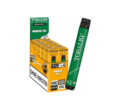 TobaliQ E-Shisha TQ-Smile "Mango Ice" - 600 Züge - "Ohne Nikotin"