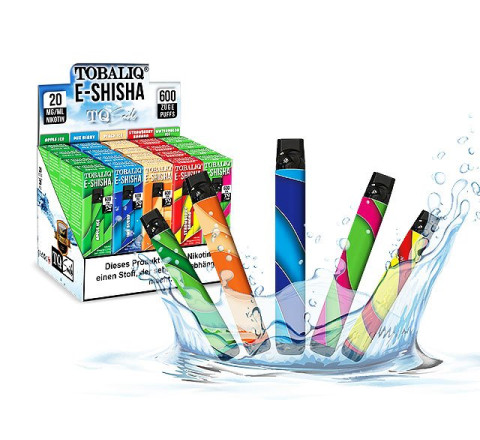 TobaliQ E-Shisha "TQ-Smile 20er Mix Display" - 600 Züge - "20 mg Nikotin