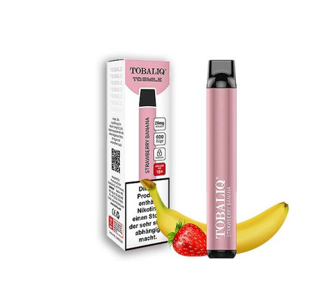 TobaliQ E-Shisha TQ-Smile "Strawberry Banana" - 600 Züge - "20 mg Nikotin"