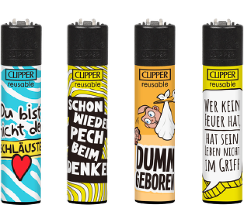 Clipper Feuerzeug "Dumm 2"