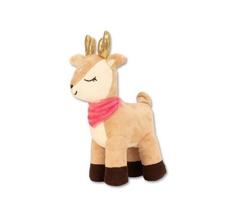 Plüsch-Rentier "Nora" m. rosa Schal - 23 cm