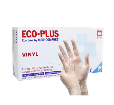 Vinyl- Handschuhe "UNGEPUDERT" M - 100 Stk.