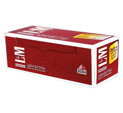 L & M Extra RED Label  - Zigaretten-Hülsen 250