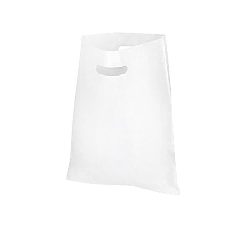 Tragetaschen "Poly" weiß - 38 x 45 x 5 cm - 50µm