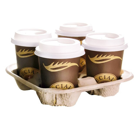 Papp-Becherhalter- 4-er Teilung