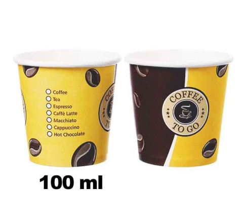 Kaffeebecher Espresso 100 ml braun